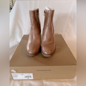 Lucky brand Quintei Leather platform heel boot